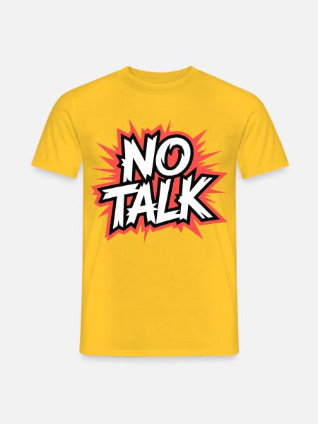 No Talk Comic Explosion - Männer T-Shirt - Gelb