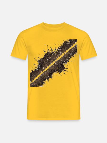 Offroad Reifenprofil Mud Dirt Track - Männer T-Shirt - Gelb