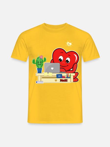 Mucki Home-Office - Männer T-Shirt - Gelb