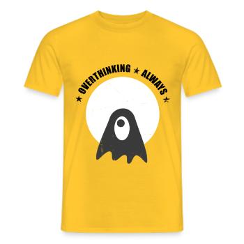 Immer wegschauen – Grunge Cyclops Skate-Geist - Männer T-Shirt - Gelb - Vorne - AI Model Male 178 dark (178cm)