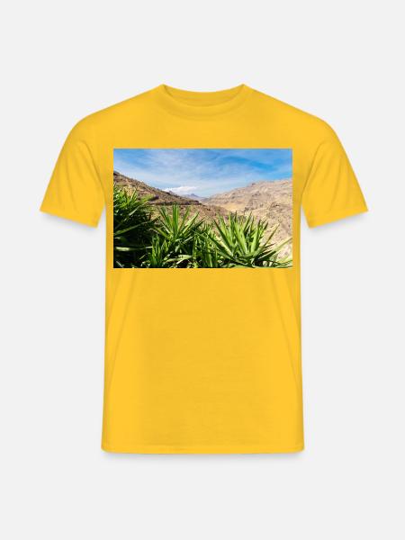 Gran Canaria Berglandschaft - Männer T-Shirt - Gelb