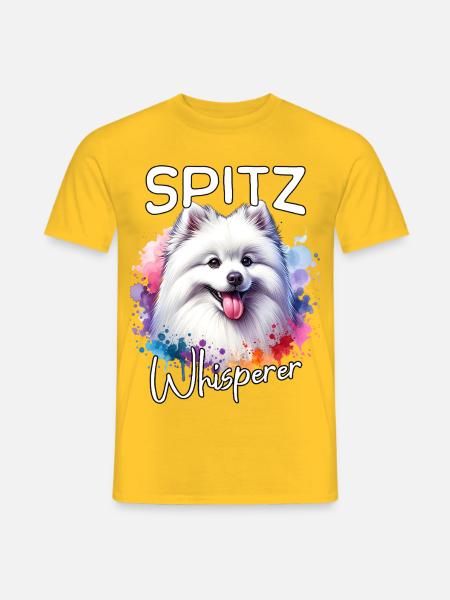 Spitz Flüsterer - Männer T-Shirt - Gelb