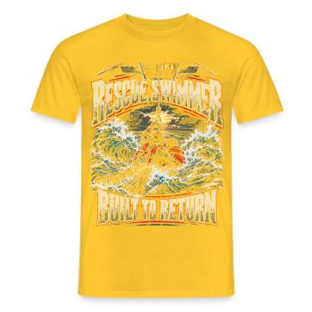 Rettungsschwimmer Wasserrettung Built To Return - Männer T-Shirt - Gelb - Vorne - AI Model Male 178 dark (178cm)