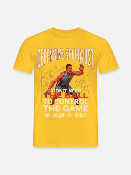 Verteidigungsprofi Ballkontrolle - Männer T-Shirt - Gelb