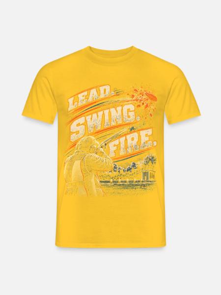 Tontaubenschießen Lead Swing Fire - Männer T-Shirt - Gelb