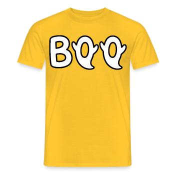 BOO Geister  - Männer T-Shirt - Gelb - Vorne - AI Model Male 178 dark (178cm)