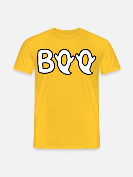 BOO Geister  - Männer T-Shirt - Gelb