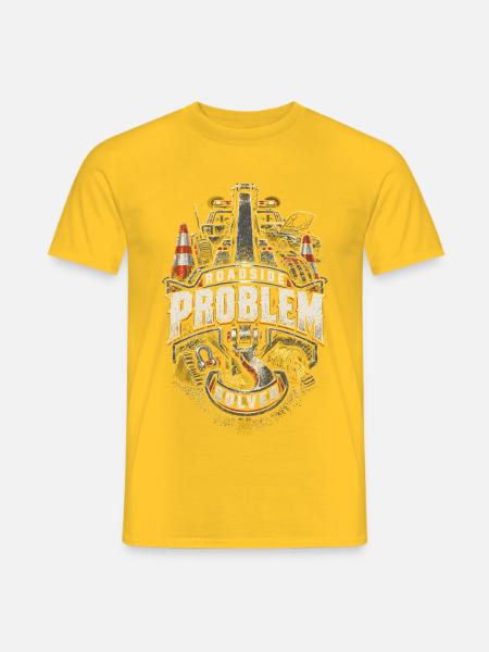 Abschleppfahrer Abschlepper Roadside Solver - Männer T-Shirt - Gelb