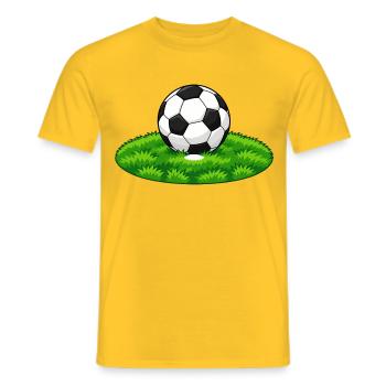 Fußball-Strafpunkt - Männer T-Shirt - Gelb - Vorne - AI Model Male 178 dark (178cm)