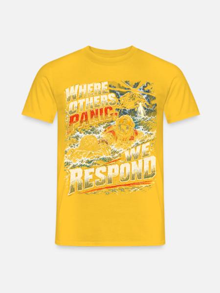 Rettungsschwimmer Where Others Panic We Respond - Männer T-Shirt - Gelb