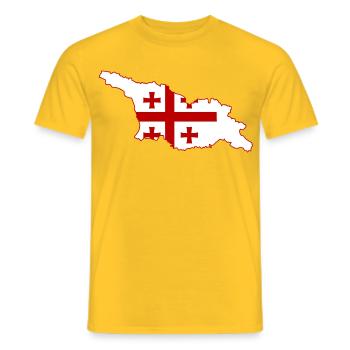 Georgien Landkarte  - Männer T-Shirt - Gelb - Vorne - AI Model Male 178 dark (178cm)