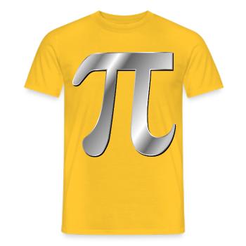 Zahl Pi Mathematik - Männer T-Shirt - Gelb - Vorne - AI Model Male 178 dark (178cm)