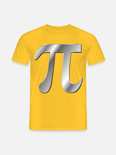Zahl Pi Mathematik - Männer T-Shirt - Gelb