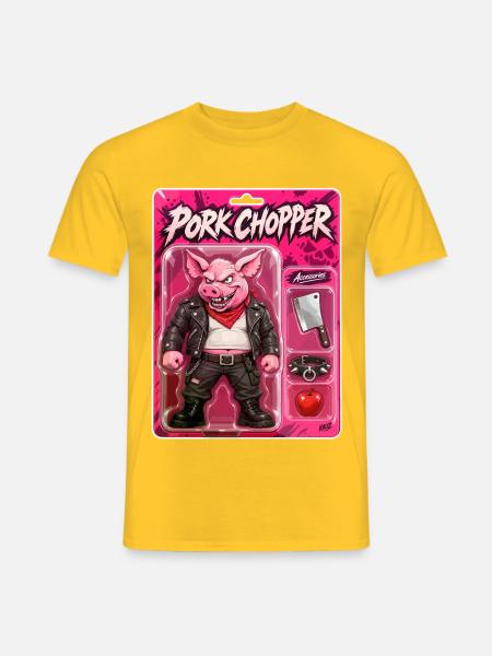 Pork Chopper Punk Pig - Männer T-Shirt - Gelb