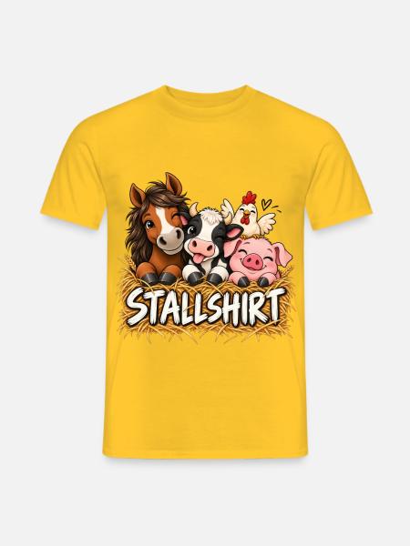 Bauernhof Tiere Landleben Stall Landwirtschaft - Männer T-Shirt - Gelb