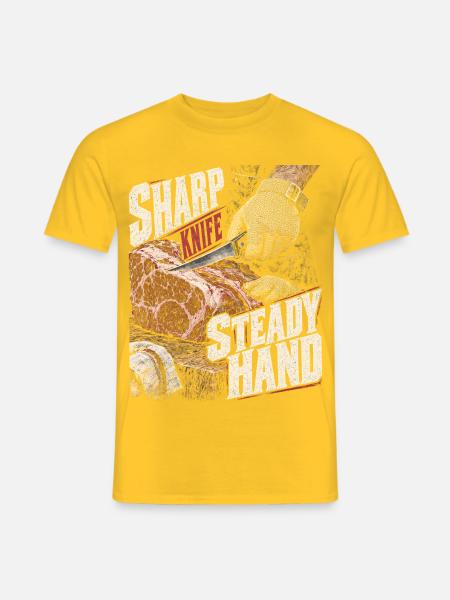 Metzger Schlachter Metzgerhandwerk - Männer T-Shirt - Gelb
