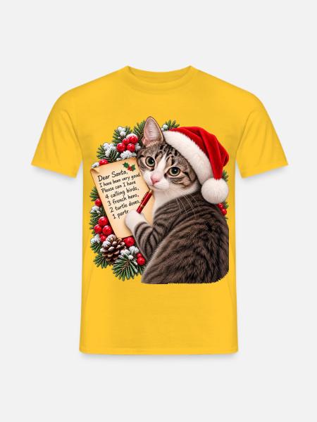 Lieber Weihnachtsmann - Männer T-Shirt - Gelb