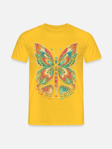 Diamond Painting - Männer T-Shirt - Gelb