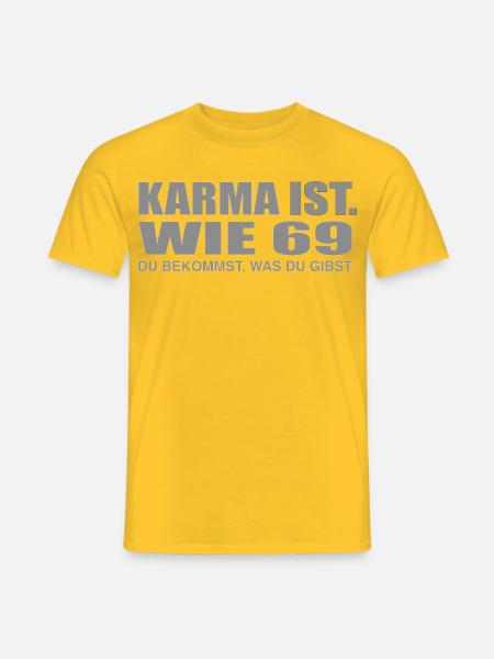 Karma 69 - Männer T-Shirt - Gelb