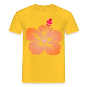 Tropische Blumen - Männer T-Shirt - Gelb - Vorne - AI Model Male 178 dark (178cm)