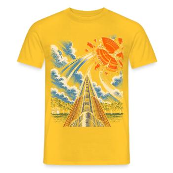 Tontaubenschießen Wurfscheibenschießen - Männer T-Shirt - Gelb - Vorne - AI Model Male 178 dark (178cm)