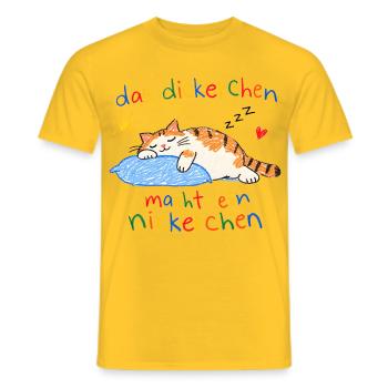 Das Dickerchen macht ein Nickerchen - Männer T-Shirt - Gelb - Vorne - AI Model Male 178 dark (178cm)