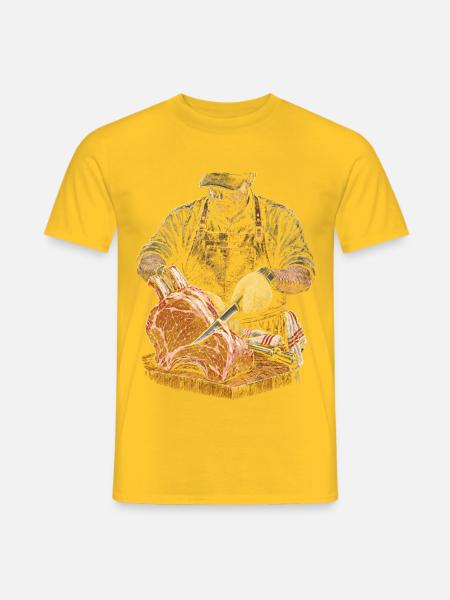 Metzger Schlachter Metzgerhandwerk - Männer T-Shirt - Gelb