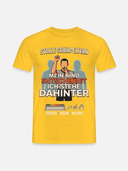Stolze Schiri Eltern - Männer T-Shirt - Gelb