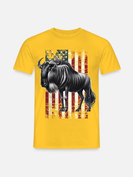 Wildebeest US Gnu - Männer T-Shirt - Gelb
