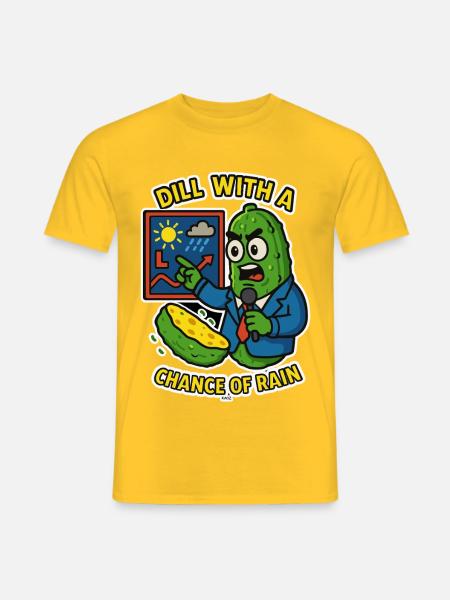 Dill Weather Wortspiel Gurken-Tee - Männer T-Shirt - Gelb