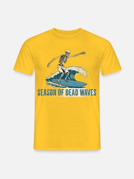 Halloween Skelett - Männer T-Shirt - Gelb