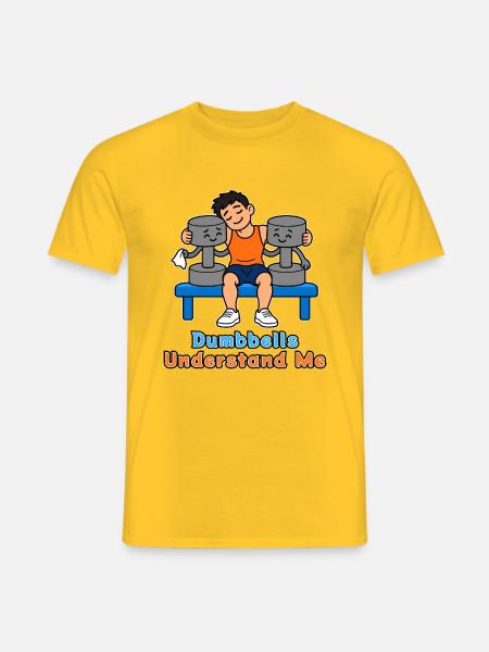 Hanteln verstehen mich - Männer T-Shirt - Gelb