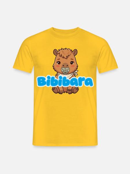 Capybara Bibibara Junge - Männer T-Shirt - Gelb