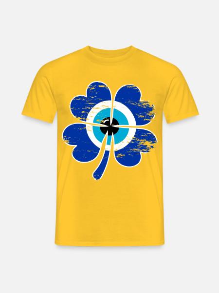 Nazar Vierblättriges Kleeblatt - Männer T-Shirt - Gelb