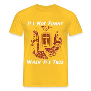 Crime-show-liebhaber True-crime - Männer T-Shirt - Gelb - Vorne - AI Model Male 178 dark (178cm)