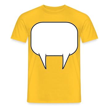 Sprechblase doppelt - Männer T-Shirt - Gelb - Vorne - AI Model Male 178 dark (178cm)