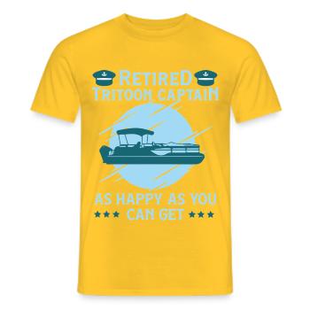 Tritoon-liebhaber, Pension,bootskapitän-liebhaber - Männer T-Shirt - Gelb - Vorne - AI Model Male 178 dark (178cm)