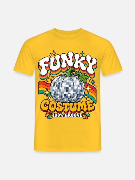 Funky Kürbis Kostüm Groove - Männer T-Shirt - Gelb