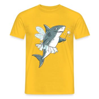 Hai Fee Zahnfee Shark Fantasy Zahnarzt Humor - Männer T-Shirt - Gelb - Vorne - AI Model Male 178 dark (178cm)