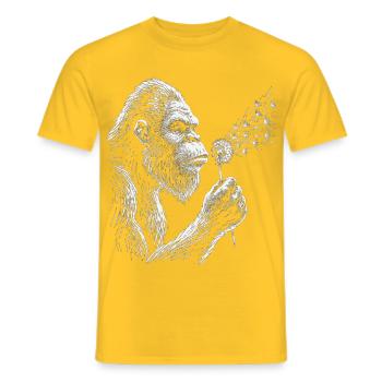 Bigfoot bläst Löwenzahn Vintage - Männer T-Shirt - Gelb - Vorne - AI Model Male 178 dark (178cm)