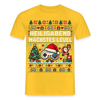 Gaming - Heiligabend nächstes Level - Männer T-Shirt - Gelb - Vorne - AI Model Male 178 dark (178cm)