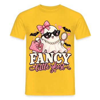 Fancy Little Ghost Glam - Männer T-Shirt - Gelb - Vorne - AI Model Male 178 dark (178cm)