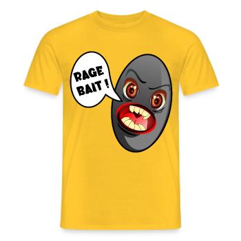 Olive Emotionen, Soziale Medien - Männer T-Shirt - Gelb - Vorne - AI Model Male 178 dark (178cm)