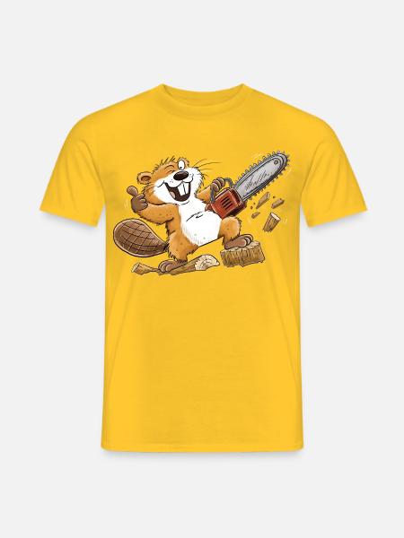 Neun Gänse, neun Stimmungen: lustig, wild, verrück - Männer T-Shirt - Gelb