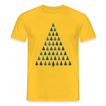 Weihnachtsbaum - Männer T-Shirt - Gelb - Vorne - AI Model Male 178 dark (178cm)