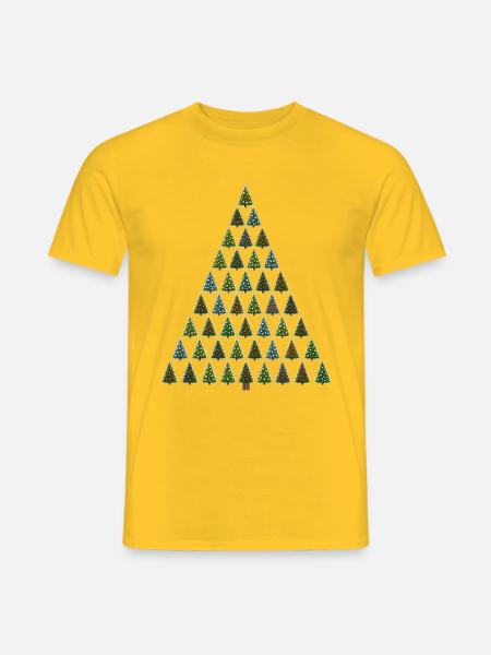 Weihnachtsbaum - Männer T-Shirt - Gelb