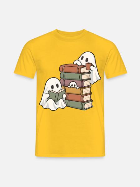 Büchergeister - Männer T-Shirt - Gelb