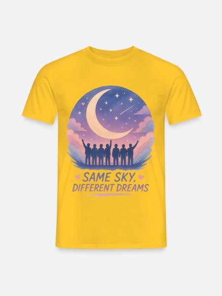 Gleicher Himmel, andere Träume - Männer T-Shirt - Gelb