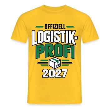 Offiziell Logistik-Profi 2027 – Abschluss - Männer T-Shirt - Gelb - Vorne - AI Model Male 178 dark (178cm)