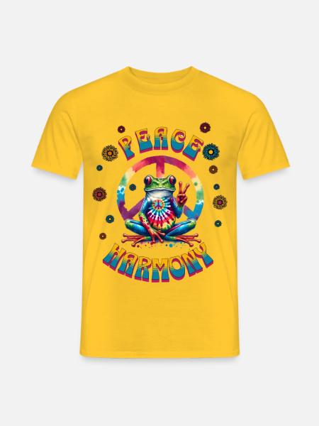 Peace & Harmony - Männer T-Shirt - Gelb
